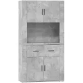 vidaXL Highboard Betongrau Holzwerkstoff
