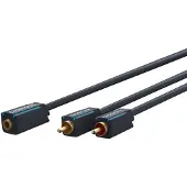 ClickTronic 70493, RCA, Männlich, 3.5mm, Weiblich, 0,1 m, Blau