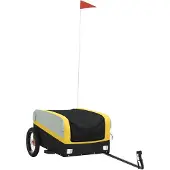 vidaXL Fahrradanhänger Schwarz und Gelb 30 kg Eisen