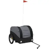 vidaXL Fahrradanhänger Schwarz 45 kg Eisen