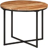 vidaXL Couchtisch 55x55x45 cm Massivholz Akazie und Eisen