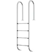 vidaXL Pool-Leiter 54x38x184,5 cm Edelstahl 304