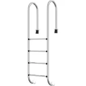vidaXL Pool-Leiter 54x38x184,5 cm Edelstahl 304