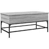 vidaXL Couchtisch Grau Sonoma 100x50x45 cm Holzwerkstoff und Metall