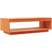 vidaXL Couchtisch Wachsbraun 110x50x33,5 cm Massivholz Kiefer