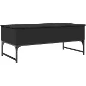 DKD Home Decor Couchtisch Schwarz 100x50x40 cm Holzwerkstoff und Metall