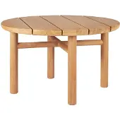 Ethnicraft Quatro Outdoor-Beistelltisch Teak rund Ø59x38 cm