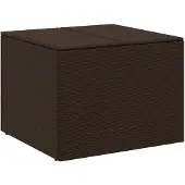 vidaXL Gartentruhe Braun 291L Poly Rattan