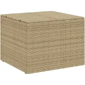 vidaXL Gartentruhe Beige 291L Poly Rattan