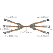 Dehn V76D5TH Erdungs- und Kurzschließseil 5-polig 35mm2 mit aufgepressten Kabelschuhen EKV5+0 35 G V76D5TH EKV5035GV76D5TH