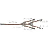 Dehn V3NCSHX Erdungs- und Kurzschließseil 4-polig 50mm2 mit aufgepressten Kabelschuhen EKV4u0 50 G V3NCSHX EKV4u050GV3NCSHX