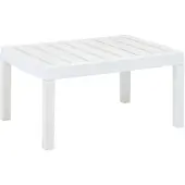 vidaXL Gartentisch Weiß 78x55x38 cm Kunststoff