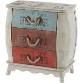 Mendler Kommode Cadiz Schubladenkommode Schrank Shabby-Look, Vintage, 74x70x36cm