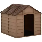 vidaXL Hundehütte Braun 71x71,5x68 cm PP