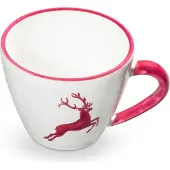 Gmundner Keramik Bordeauxr. Hirsch Cappuccino Tasse 0,1 Liter