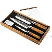 Forged Olive, Messer-Set, Stahl, Holz, Schwarz, Holz, 20,5 cm