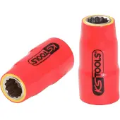 Ks Tools 117.3838, Buchse, 3/8", Metrisch, 1 Kopf/Köpfe, 13 mm, Chrom-Vanadium-Stahl