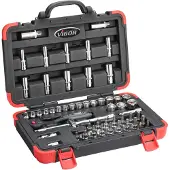 Vigor Steckschlüssel Satz V2305N 3/8" Außen Sechskant Profil, T Profil, Innen