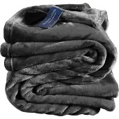 De Witte Lietaer Kuscheldecke Cosy Dark Ebony-150 x 200 cm