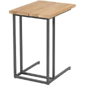 4 Seasons Outdoor Solido Beistelltisch teak, Gestell Edelstahl anthrazit 42x35 cm (H 50)