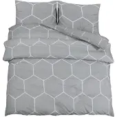 vidaXL Bettwäsche-Set Grau 225x220 cm Baumwolle
