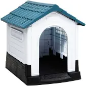 vidaXL Hundehütte Blau 57x68x66 cm Polypropylen