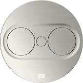 Bachmann 946.000 TWIST 2 Rund EDELSTAHL-OPTIK mit 2 Schuko-Steckdosen / Deutsche Norm / / Steckdose