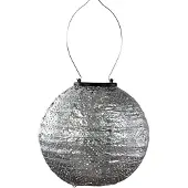 Lumiz Lampion Solarlampe Round 20 Topaze Silver silberfarben Ø 20 cm - Tyvek