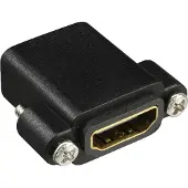 InLine HDMI Adapter zum Einbau mit Gewinde, A Buchse/Buchse,vergoldete Kontakte, HDMI A female, HDMI A, Schwarz