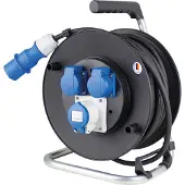 As Schwabe as-Schwabe CEE-Camping Kabeltrommel 25m powerlight Spannungsanzeige Blau IP44