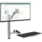 Techly ICA-PLW 02 support dcran plat pour bureau 68,6 cm (27) Argent