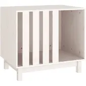 vidaXL Hundehütte Weiß 70x50x62 cm Massivholz Kiefer