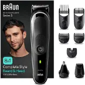 Braun MGK3440, Schwarz, Grau, 1 mm, 2,1 cm, Akku, 80 min, Integrierte Batterie