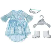 Baby Born Eisprinzessinnen-Kleid mit Schlittschuhen und Tiara für 43 cm Puppen