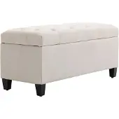 HOMCOM HOMdotCOM Bank 100 cm x 40 cm x 44 cm cremeweiß