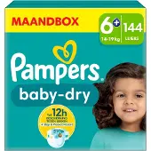 Pampers Baby-Dry Größe 6+ – 144 Windeln – 14 kg–19 kg