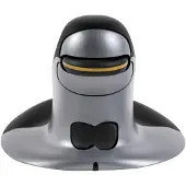 Fellowes Penguin Beidhändige vertikale Maus-Kabellos,S, Beidhändig, Vertikale Ausführung, Laser, RF Wireless, 1200 DPI, Schwarz, Silber
