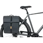 Basil Basilikum städtische trockene Doppelmik -Fahrradbeutel - 50 l - grauer Nahkampf - wasserdicht