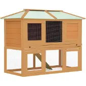 vidaXL Kleintier-/Kaninchenstall 2 Etagen Holz