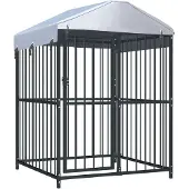vidaXL Outdoor-Hundezwinger mit Überdachung 120x120x150 cm