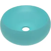 vidaXL s Waschbecken Rund Matt Hellgrün 40x15 cm Keramik