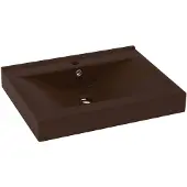 vidaXL Luxus-Waschbecken mit Hahnloch Matt-Dunkelbraun 60x46cm Keramik