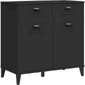 vidaXL Sideboard VIKEN Schwarz 80x40x80 cm Holzwerkstoff