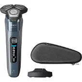 Philips SHAVER Series 8000 S8692/35 Elektrischer Nass- und Trockenrasierer, Rotationstrasierer, Blau, SteelPrecision blades, Edelstahl, Tasten, LED