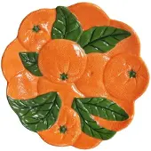 &k amsterdam &klevering - Servierplatte Orange, Ø 23,5 cm, orange
