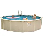 Interline Century Rund 5,50 m inkl. Zubehör, Gerahmter Pool, Erwachsener & Kind, Leiter, Beige, 320 kg