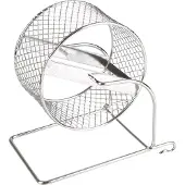 Flamingo Hamsterrad aus Metall Trota Chrom , Maße: 11,5 cm