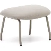 Kave Home Fußstütze Belina 41 x 58 x 40 cm Stahl Chenille Beige