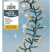 Lumineo Weihnachtsbeleuchtung LED Cluster 1190 Lichter warmweiß außen