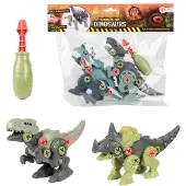 Toi-Toys Dinosaurus roubovací 2ks plast 18cm se roubovákem 2 barvy